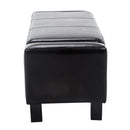 Benches, Larmory 42" Black Faux Leather Storage Bench - Seasonal Overstock