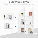 Dvita White 67" 4-Panel Room Divider with 3 Shelves - Seasonal Overstock