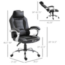 Flyta Ergonomic Executive Faux Leather Black Office Gaming Chair - Seasonal Overstock