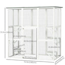 Large Outdoor Catio Cat Enclosure and Balance Platforms in White - Seasonal Overstock