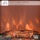 Mini Electric Fireplace with Realistic Flame - Red - Seasonal Overstock