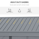 Nobleton 10' x 12' Heavy Duty Hard Top Steel Roof Gazebo Pergola