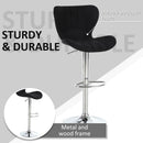 Norwin Adjustable Height Swivel Barstool (2 Pack) - Black Fabric - Seasonal Overstock