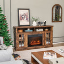 Parker Rustic Brown 1400W Electric Fireplace TV Stand for up to 65" TVs - Seasonal Overstock