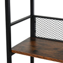 Petr Rustic Brown Industrial 3-Tier Bookshelf - Seasonal Overstock