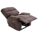 Lift Chairs, Plush Reclining Lift-Assist Chair in Brown - Seasonal Overstock
