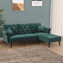 Sofas, Rivo 82" Sectional Sofa Bed in Green - Seasonal Overstock