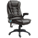 Xavi Luxury Executive Office Chair with Heated Vibration Massage - Brown - Seasonal Overstock