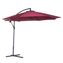 Patio Umbrellas, 10' Deluxe Cantilever Patio Umbrella - Wine Red - Seasonal Overstock