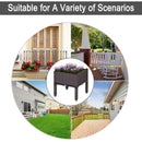 Planters, 15.75" x 15.75" Raised Box Planter Flower Bed - Brown - Seasonal Overstock