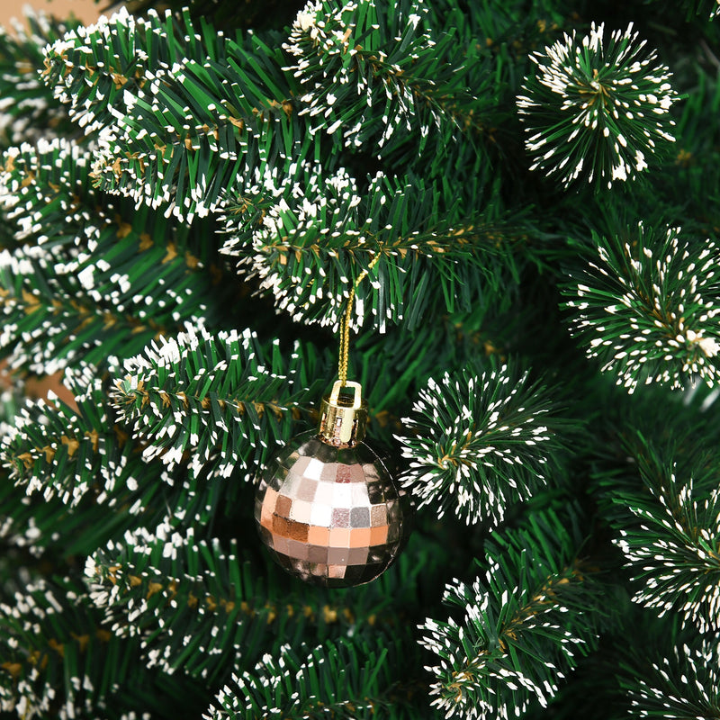 6.5ft Artificial Snow Dipped Narrow Space Christmas Tree - Seasonal Overstock