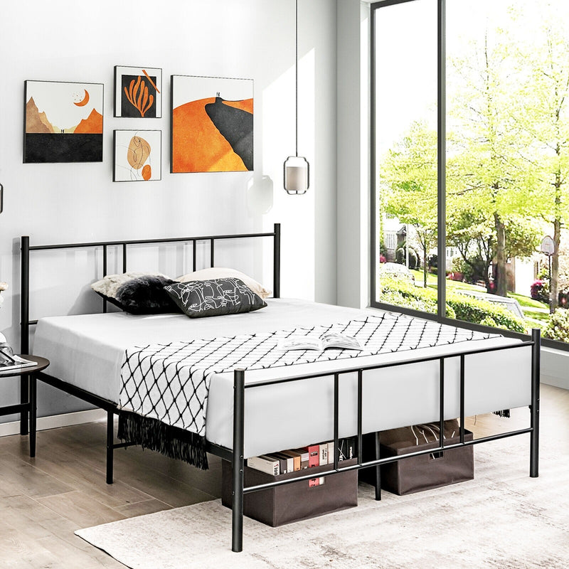 Graham Queen Size Metal Platform Bed - Seasonal Overstock