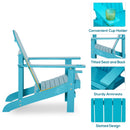 Linkin Wood Adirondack Chair in Turquoise - Seasonal Overstock