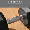 Single 50 lb Rubberized Hexagon Dumbbell Weight - Seasonal Overstock