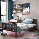 Tawny Espresso Brown Twin Size Wood Platform Bed - Seasonal Overstock