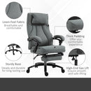 Thames High Back Office Chair with Footrest and Vibration Pillow - Seasonal Overstock