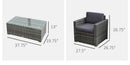 Patio Furniture, Brently 4pc Patio Sofa Set - Grey - Seasonal Overstock