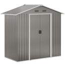 6.5' x 3.5' Steel Metal Storage Shed - Grey - Seasonal Overstock