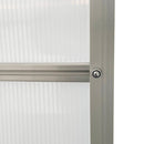 6' x 8' Walk-In Greenhouse with Aluminum Frame and Polycarbonate Panels, Sliding Door - Silver