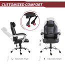 Flyta Ergonomic Executive Faux Leather Black Office Gaming Chair - Seasonal Overstock