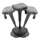 Grey Wobble Stool with Saddle Seat & Adjustable Height - 25.75" to 32.75" - Seasonal Overstock