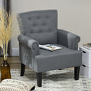 Chairs, Jinny Button Tufted Modern Accent Chair - Grey - Seasonal Overstock
