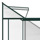 6' x 4' Lean-To Aluminum Frame Walk-In Greenhouse with Polycarbonate Panels, Sliding Door - Green