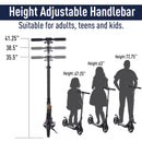 Riding Scooters, Folding Scooter for Teens and Adults in Black - Seasonal Overstock