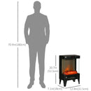 Fireplaces, Small 750W / 1500W Freestanding Electric Fireplace with Remote - Seasonal Overstock