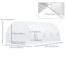 20' x 10' x 7' Soft Cover Dome Top Greenhouse - White - Seasonal Overstock
