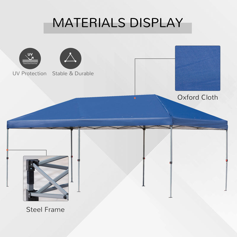 20' x 8' Pop Up Canopy Tent with Mesh Side Walls - Seasonal Overstock