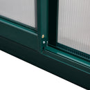 Greenhouses, 6.3' x 4.1' Lean-To Walk-In Greenhouse with Aluminum Frame, Polycarbonate Panels, Sliding Door - Green - Seasonal Overstock