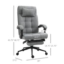 Benz Double Padded Office Chair with Footrest - Light Grey - Seasonal Overstock