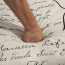 Benches, Bianca 51" White Upholstered Script Bench - Seasonal Overstock