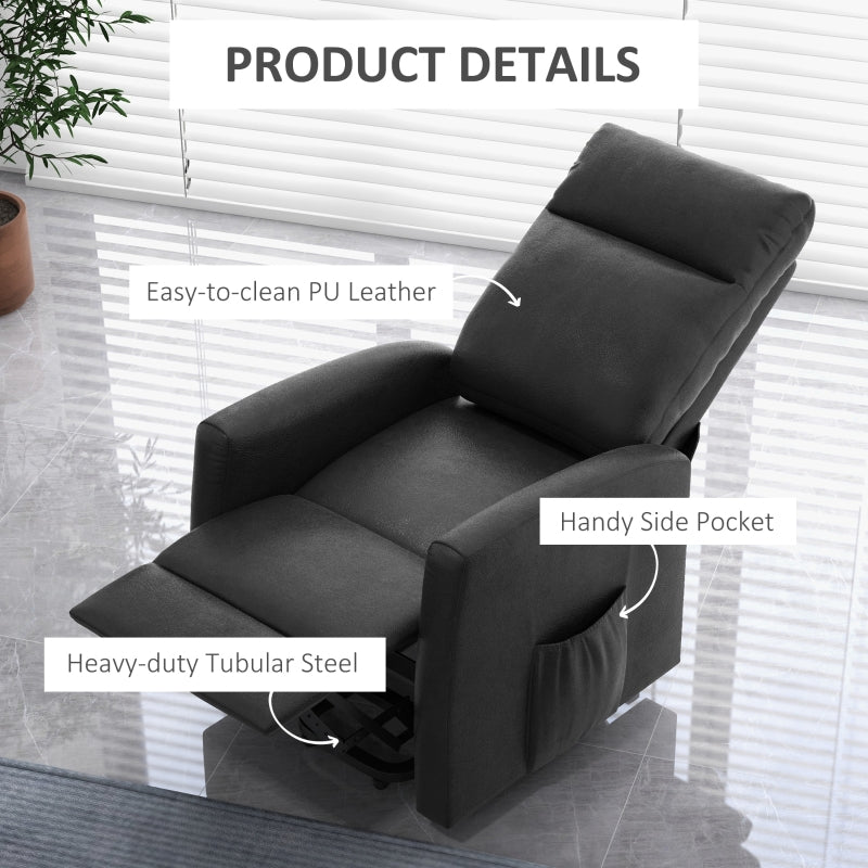 Durango Faux Leather Lift Assist Chair - Grey