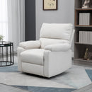 Huxley Upholstered Cream White Reclining Chair - Seasonal Overstock