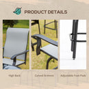 Kaira 5pc Outdoor Patio Table and Swivel Chair Set - Grey - Seasonal Overstock