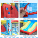 Bouncy Castles, Space Rocket Bouncy Castle With Slides & Pool 11.14' x 9.18' x 6.06' - Seasonal Overstock