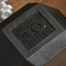 Set of Two 30lb Rubberized Hexagon Dumbbell Weights (60 lbs Total) - Seasonal Overstock