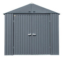 Storage Sheds, 8' x 6' Arrow Elite Steel Storage Shed - Anthracite - Seasonal Overstock