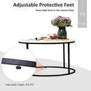 Cade Simple White Round Coffee Table - Seasonal Overstock