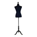 Mannequins, Dressmaker 27" Torso Mannequin Stand in Black - Seasonal Overstock