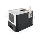 Portable Cat Litter Box with Feet Cleaning Top Exit - Seasonal Overstock