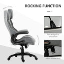 Gaming Chairs, Rowan High Back Gaming Chair with Flip Up Arm Rests - Grey - Seasonal Overstock