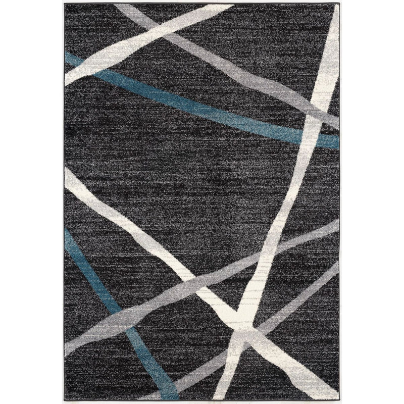 Travis Modern Blue / Grey Area Rug by Modina Comfort - Seasonal Overstock