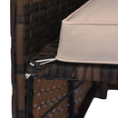 Vina 3pc Outdoor Patio Sofa with RHF Chaise and Table - Beige / Brown - Seasonal Overstock