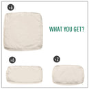 Wellington Shores 7pc Patio Sectional Replacement Cushion Covers - Beige - Seasonal Overstock