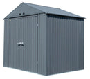 Storage Sheds, 8' x 6' Arrow Elite Steel Storage Shed - Anthracite - Seasonal Overstock