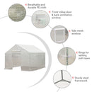 Greenhouse, 10' x 9.5' x 8' Soft Cover Greenhouse - White - Seasonal Overstock