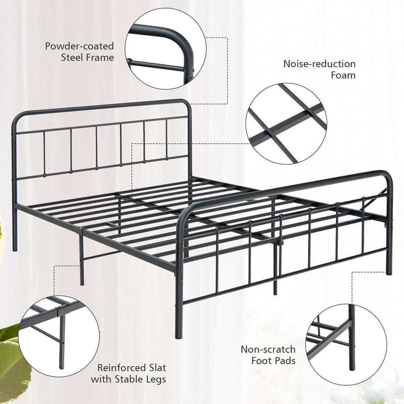Cora Queen Size Metal Platform Bed - Seasonal Overstock